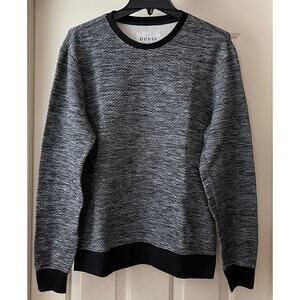 Guess Sweatshirt Womens Size Small Gray Pullover Sweater Zip Vented Hem